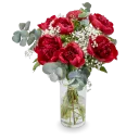 Kytice červených pivoněk